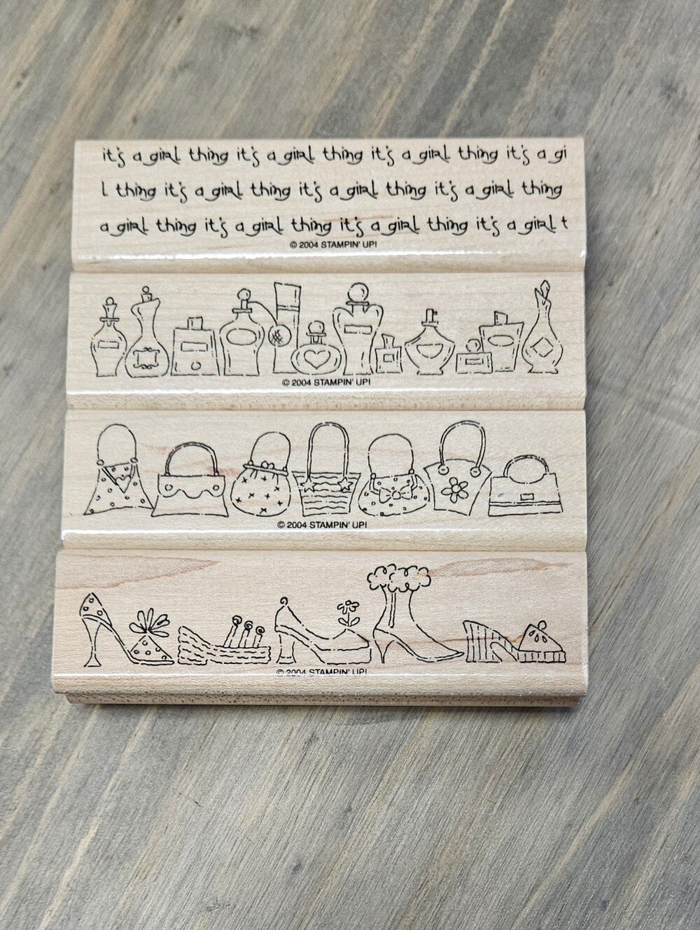 Stampin' Up! It's A Girl Thing" Rubber Stamp Set